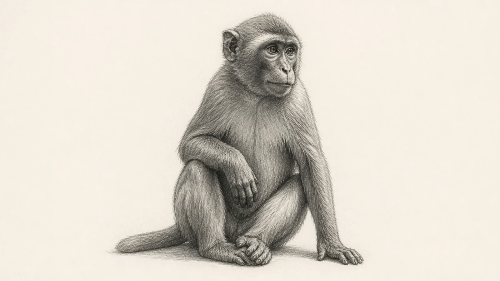 A realistic monkey shaded consistently from one light direction