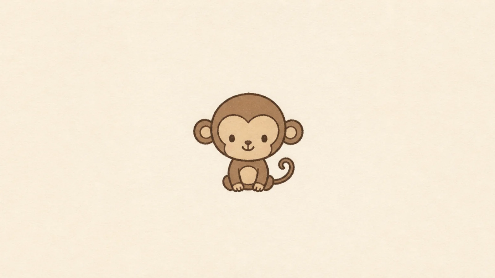 A tiny simple monkey doodle