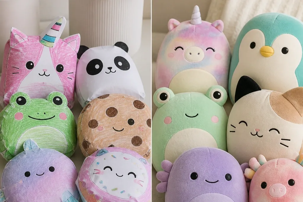 Paper Squishy Ideas vs Squishmallows