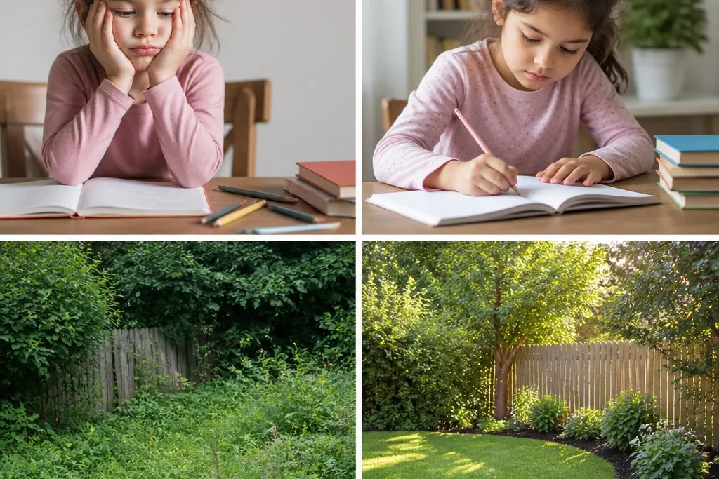 Photo collage ideas for school projects before and after