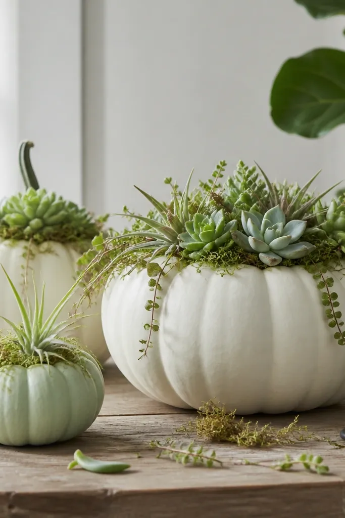 Pumpkin Decorating Ideas With Plants