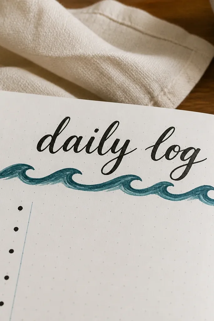 A hand-lettered title with a brush pen wave underline and a tidy list