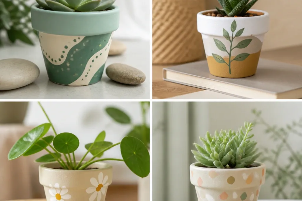 Quick easy mini pot painting ideas