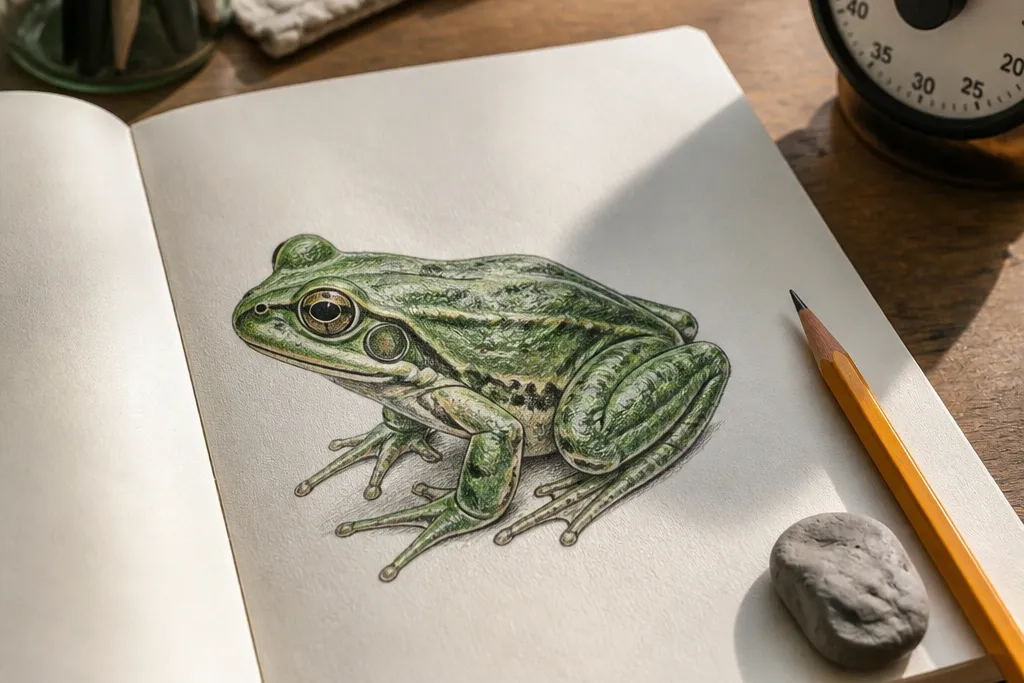 Quick Frog Drawing in 5 Minutes