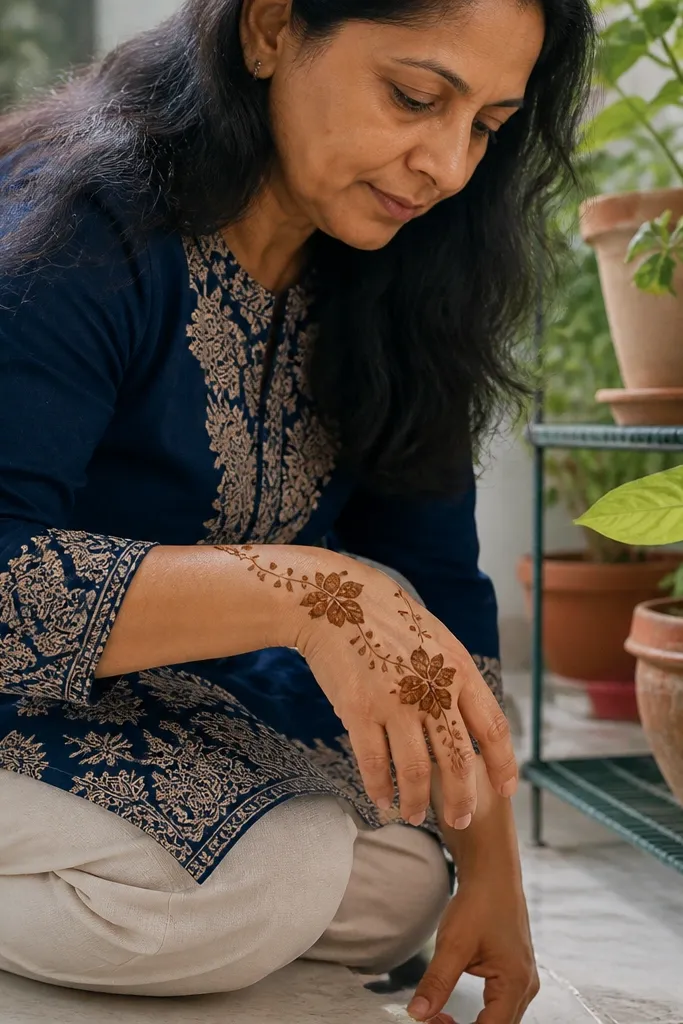 Vine lines over knuckles with three leaf clusters and minimal finger work