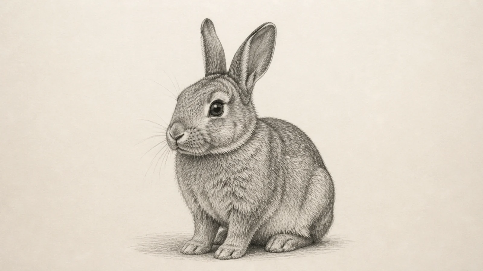 A realistic rabbit with soft detailed fur texture