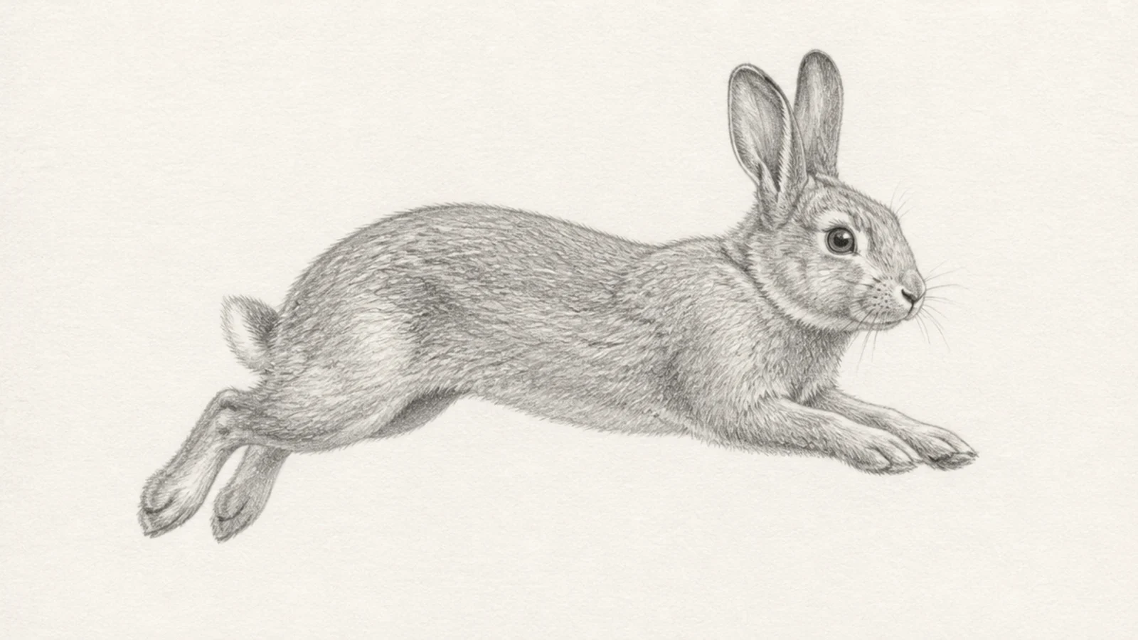 A realistic rabbit leaping with accurate leg anatomy