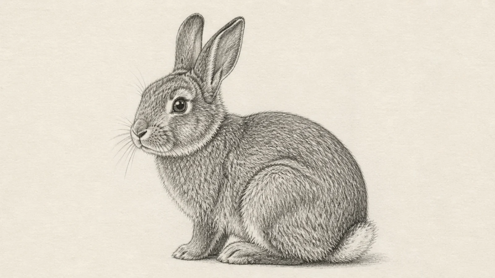 A realistic rabbit study showing fur flowing in directions