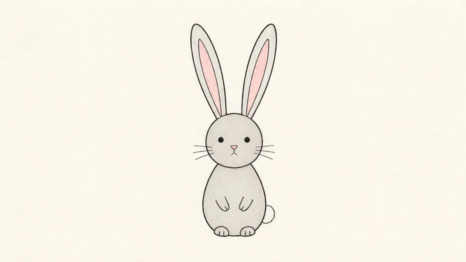 A simple rabbit with very tall upright ears
