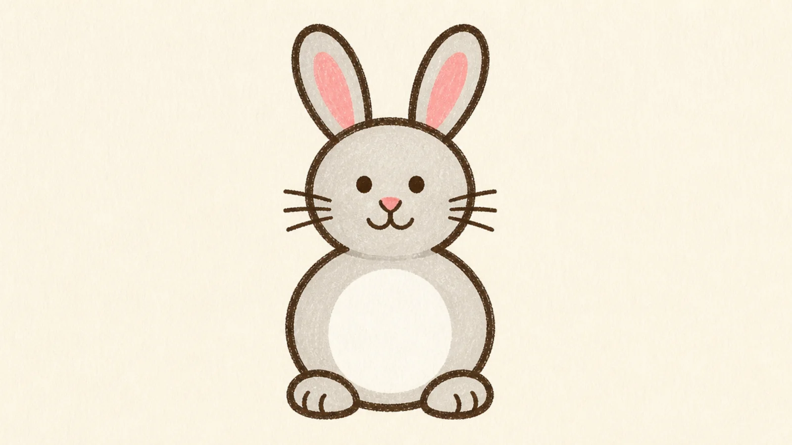 A simple rabbit drawn from a number eight shape
