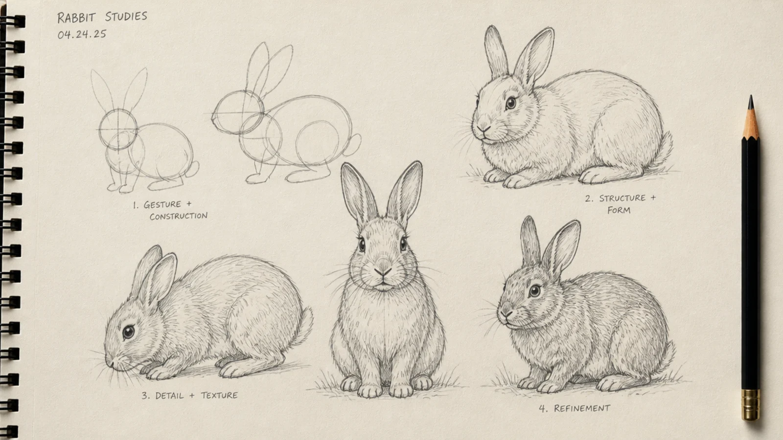 5 Things I Learned Drawing 30 Rabbits