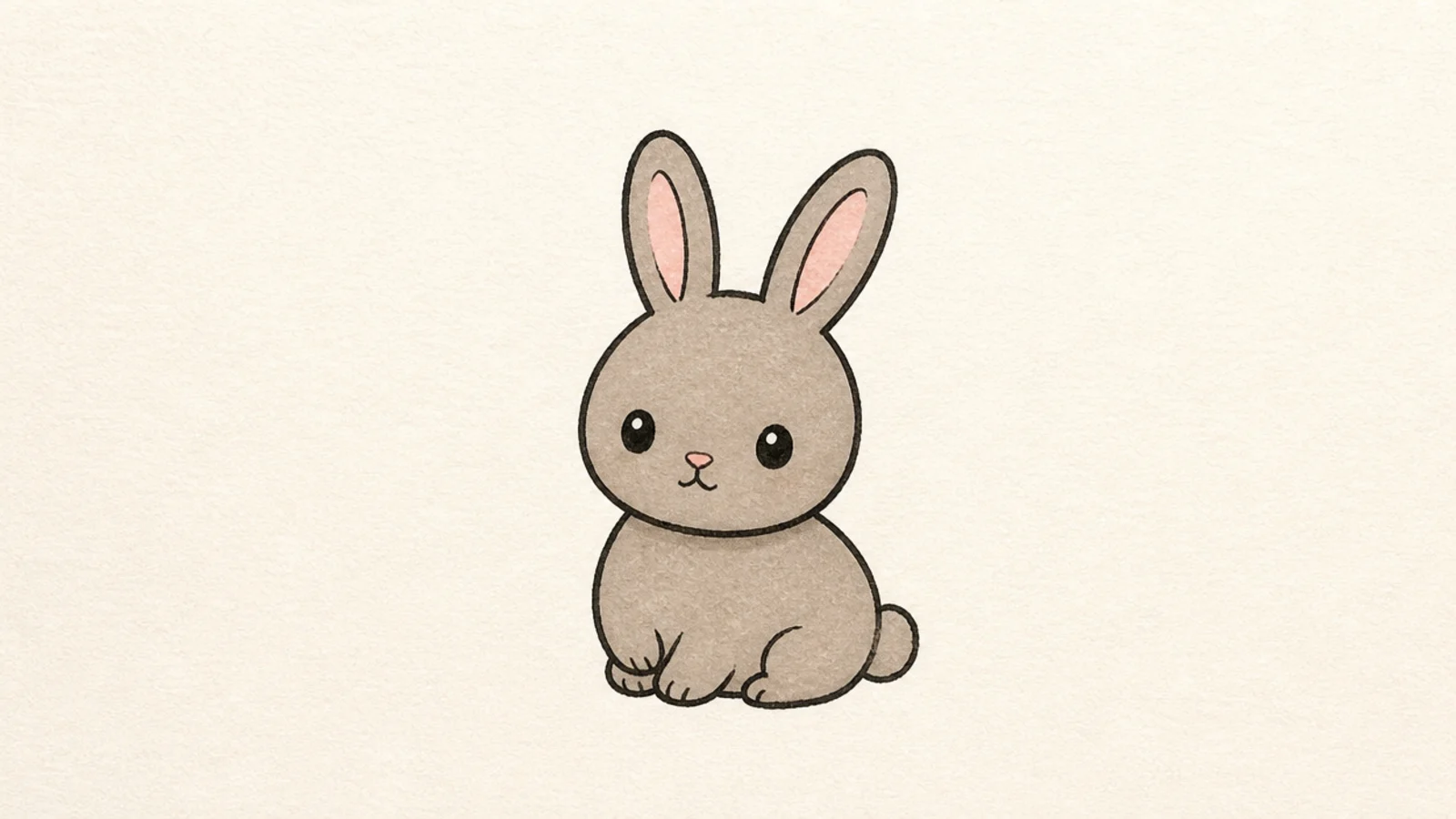 A simple small baby rabbit with short ears