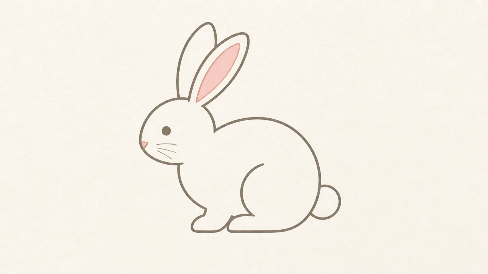 A simple rabbit drawn as a clean single outline
