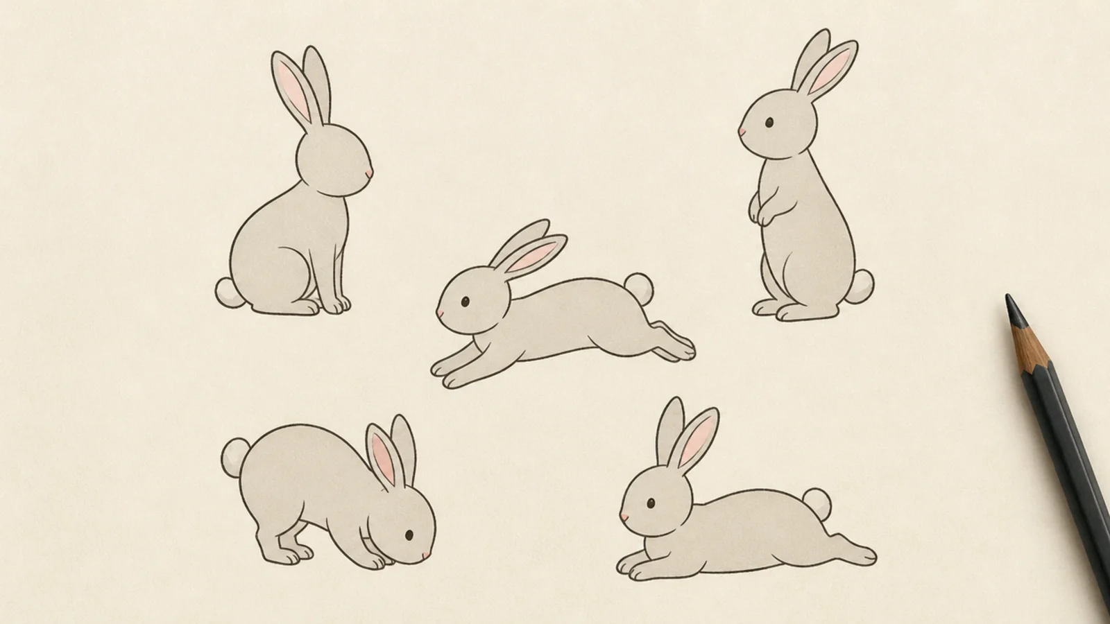 25 Simple Rabbit Drawings Anyone Can Do