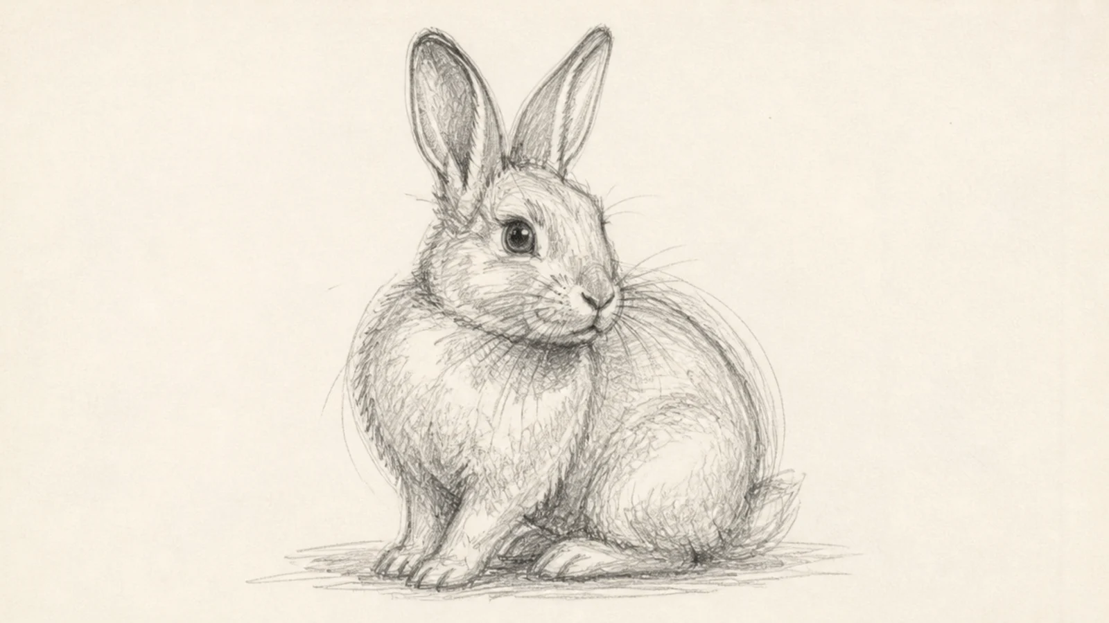 A sketch study focused on loose fur texture