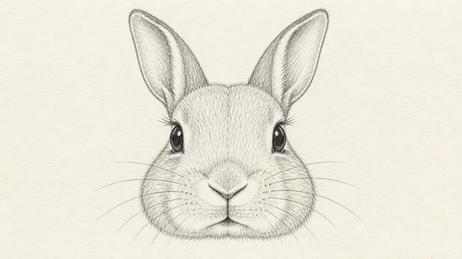 A rabbit face showing correct high, side-set eye placement