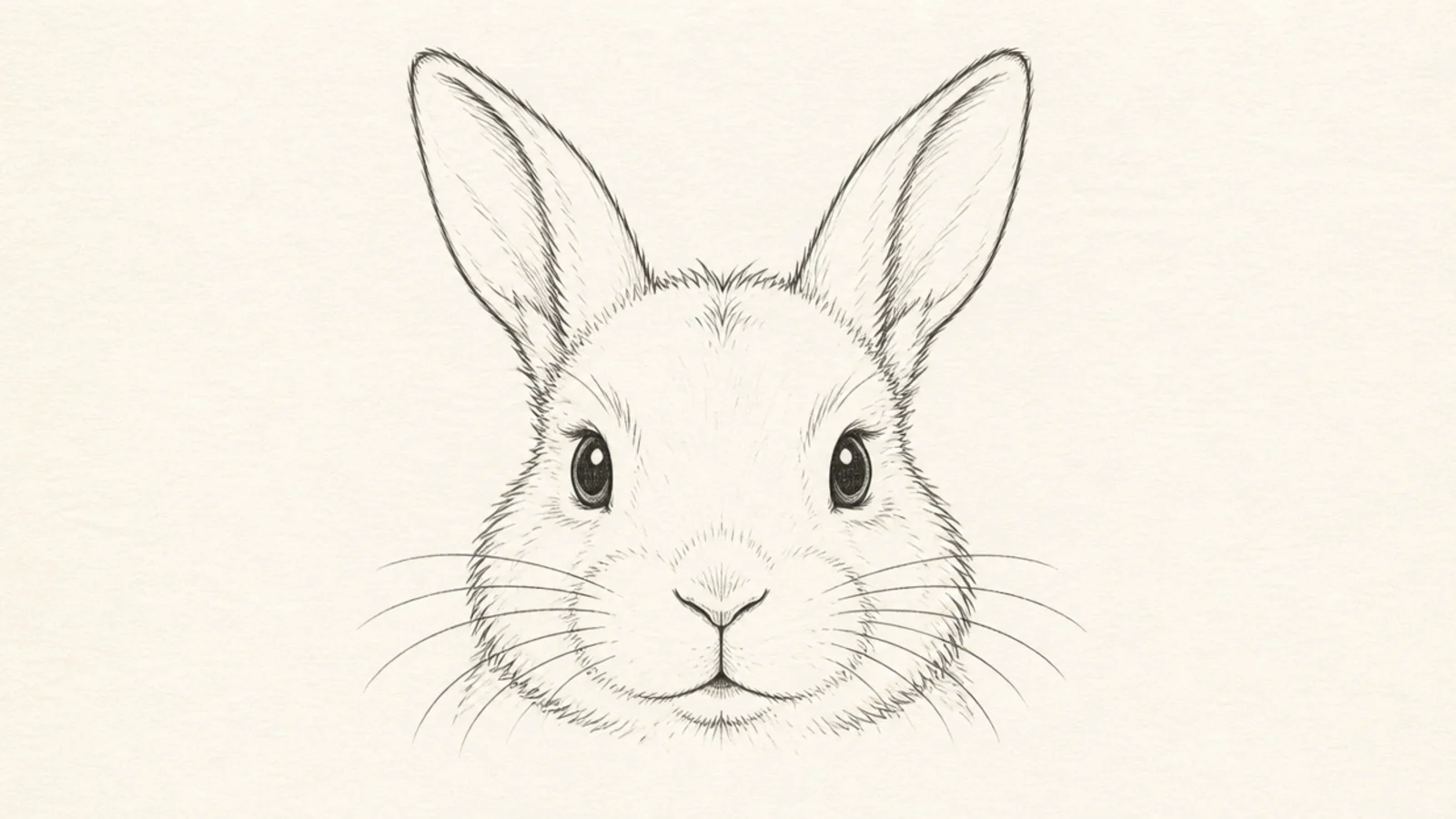 A rabbit face with soft fluffy cheek fur