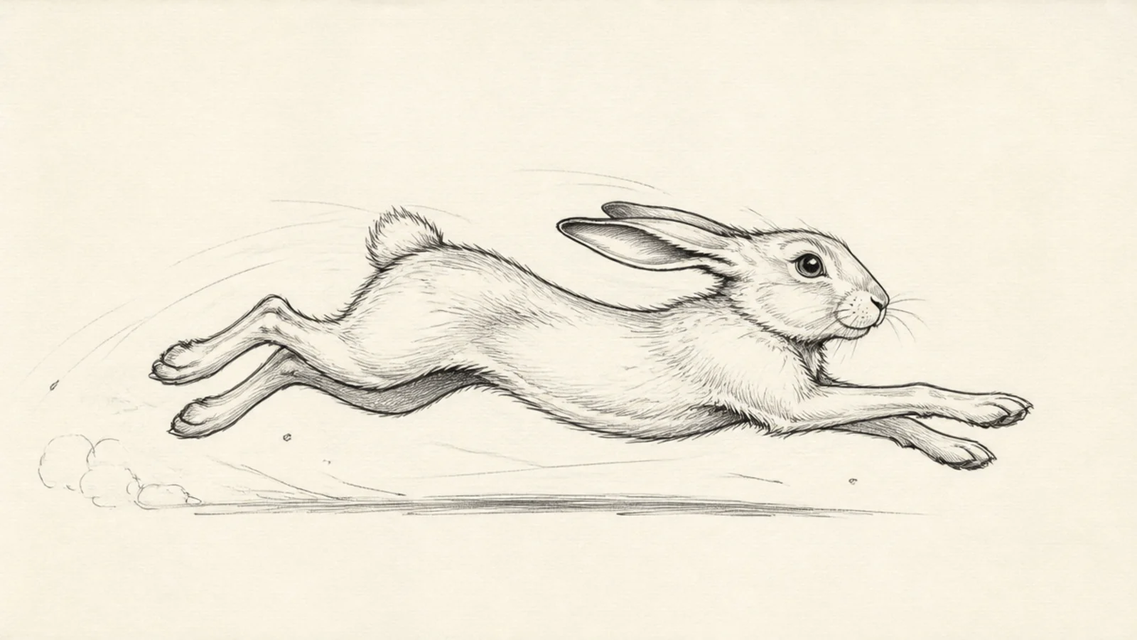 A rabbit twisting joyfully in mid-air in a binky