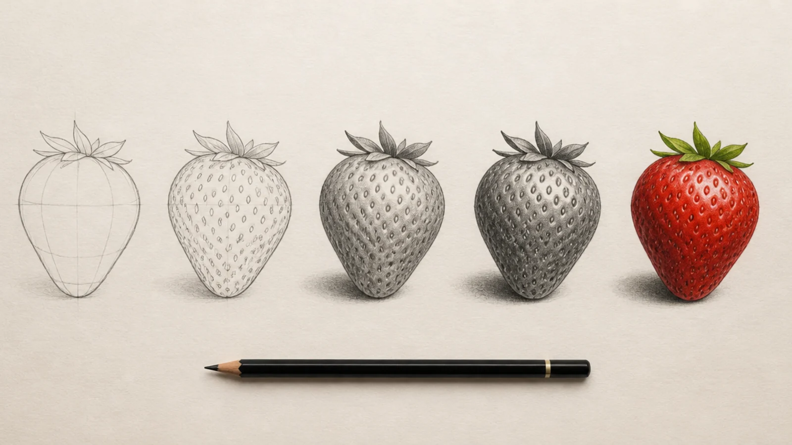 5 Easy Steps to Draw a Realistic Strawberry