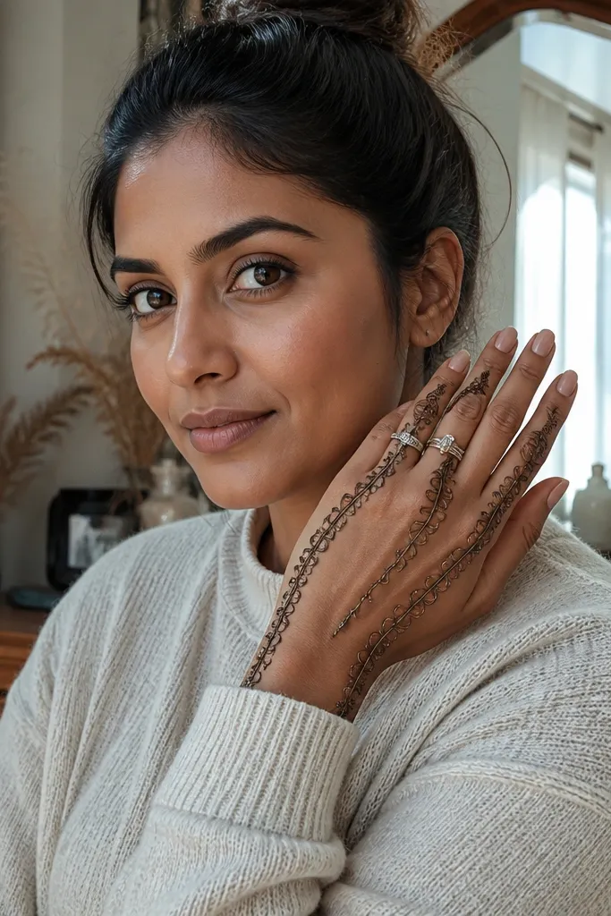 Two parallel rows of teardrops along the wrist edge