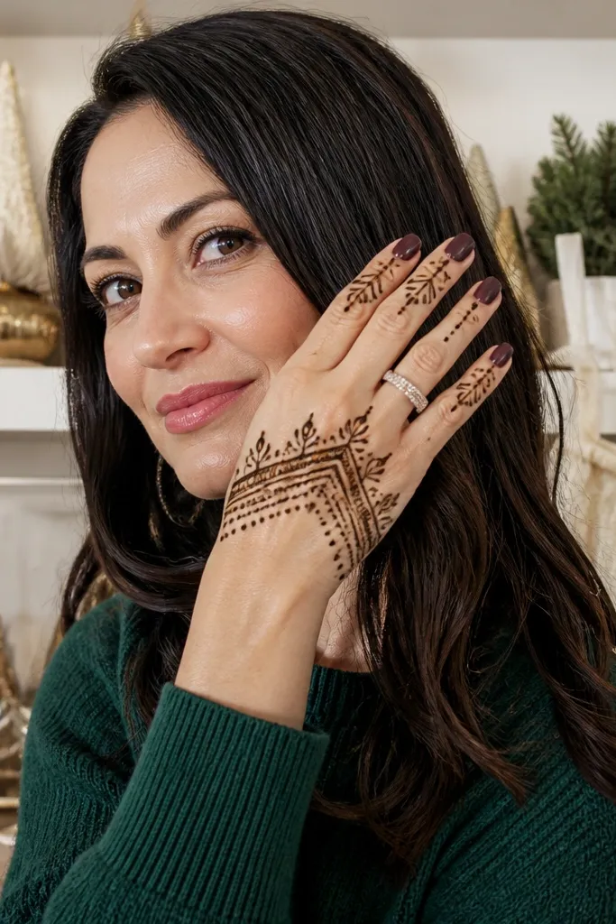 Chevron border near wrist with teardrop spikes pointing upward
