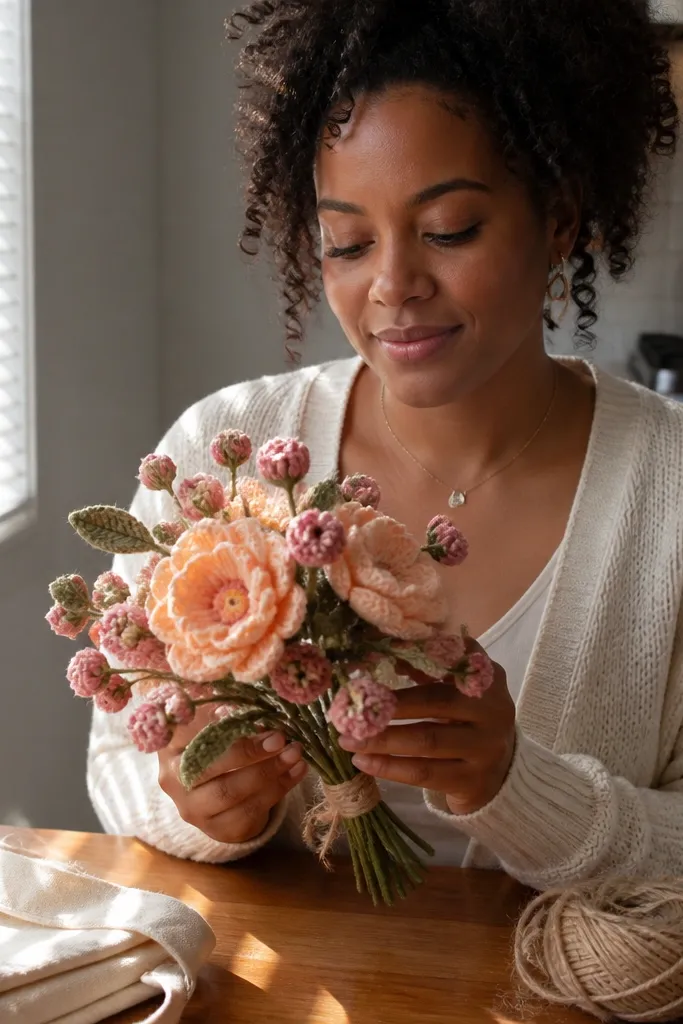 Renter-Friendly Crochet Flower Bouquet Ideas