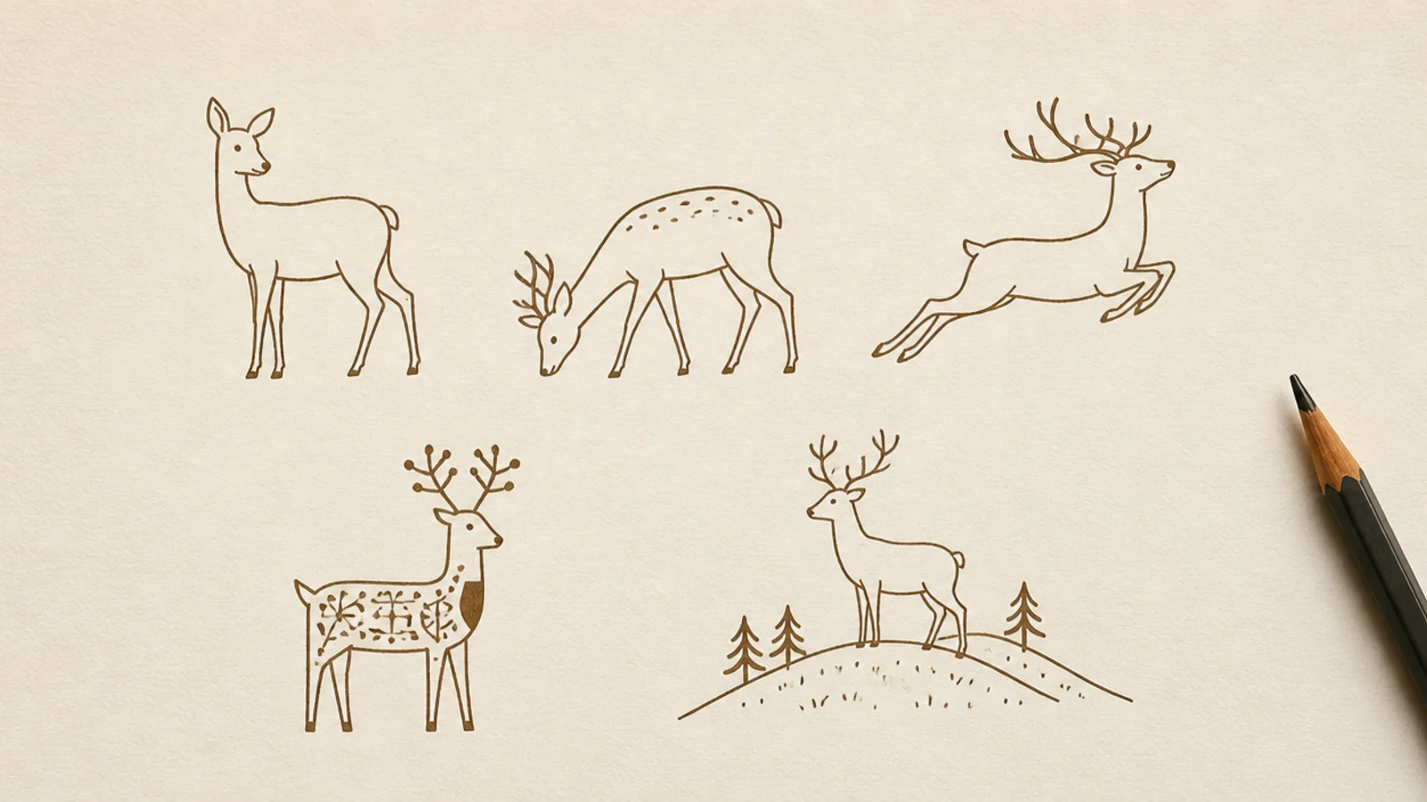25 Simple Deer Drawings Anyone Can Master