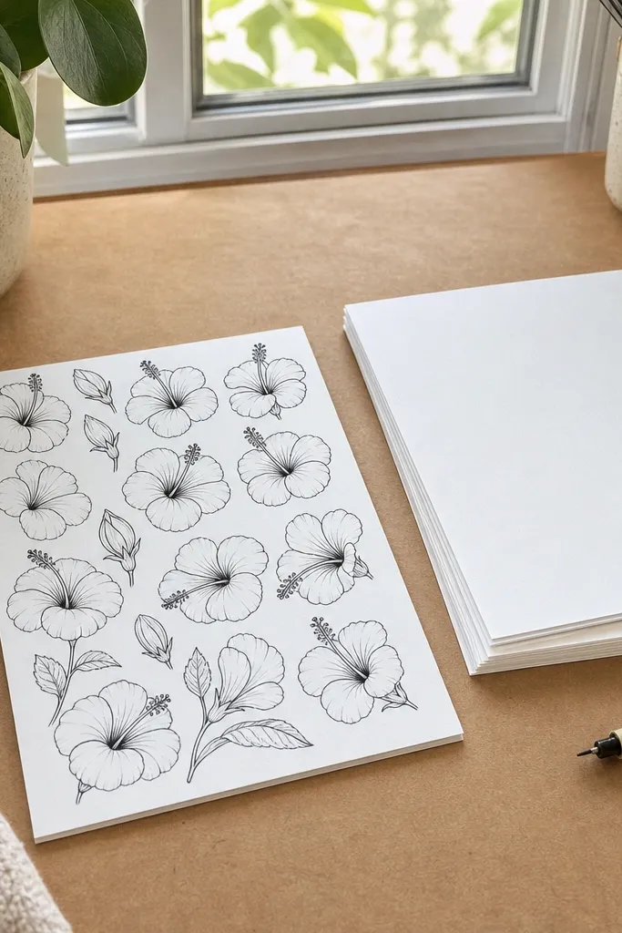 15 Simple Hibiscus Flower Drawings to Try