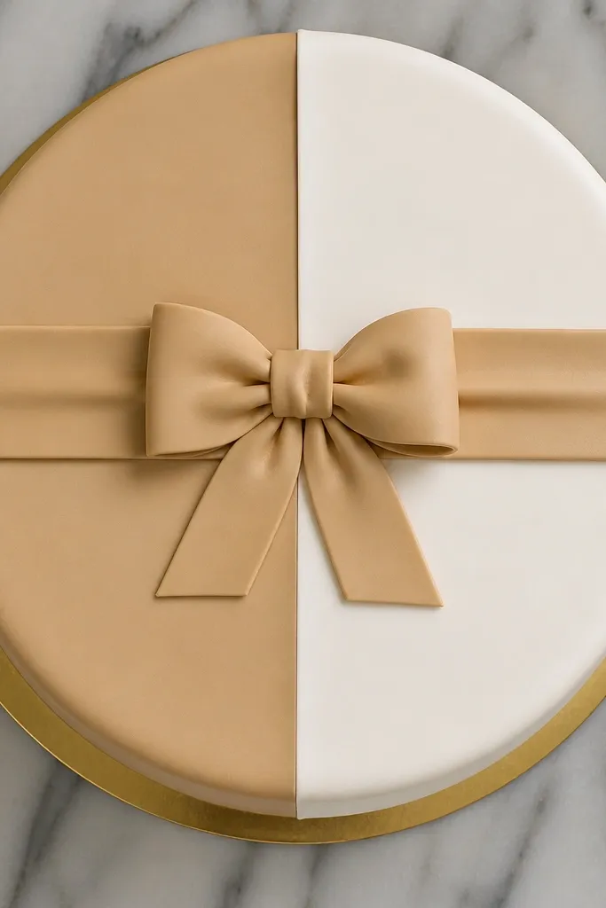 Cake drawn with smooth frosting panels and clean straight edges