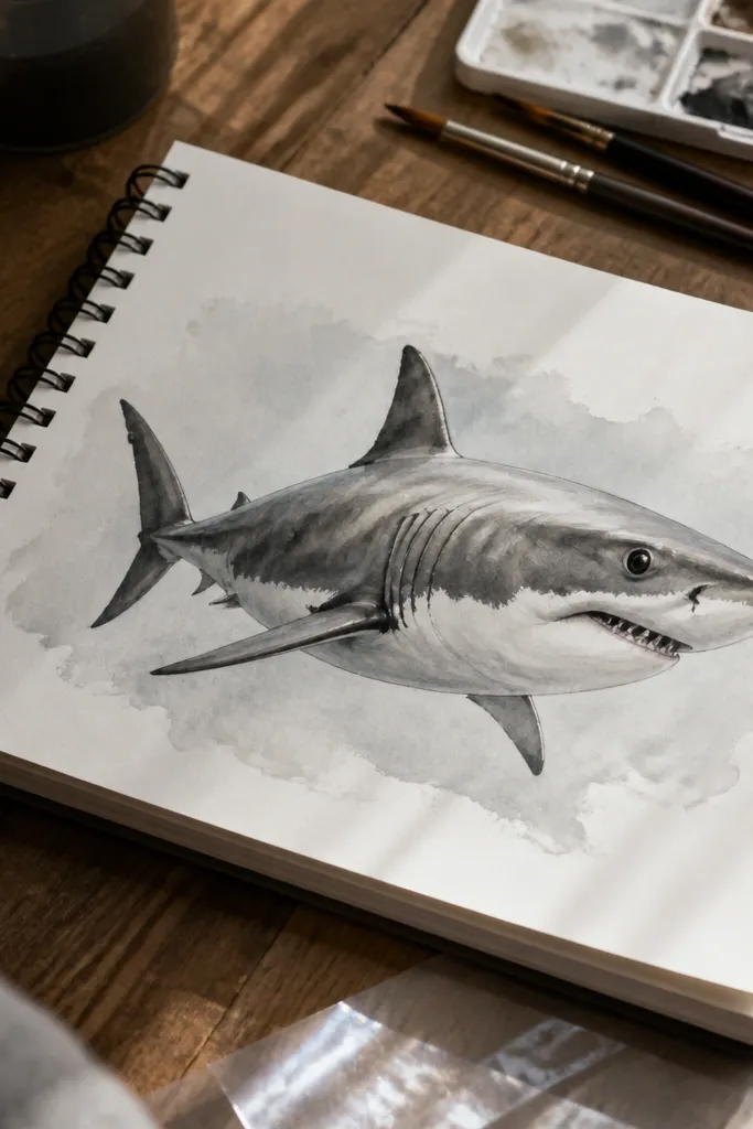 High-contrast dark accents on gill shadows, mouth corner, and dorsal rim