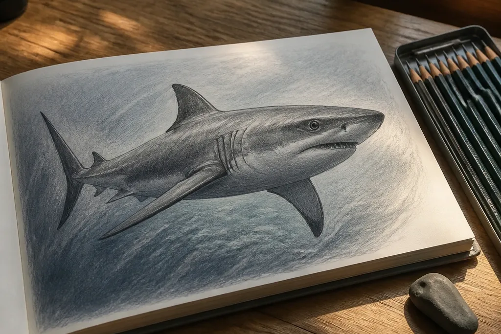 25 Simple Steps to Draw a Realistic Shark