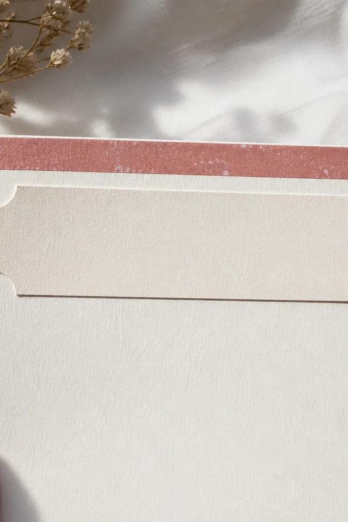 Scrapbook page with a washi border and one large label strip near the top