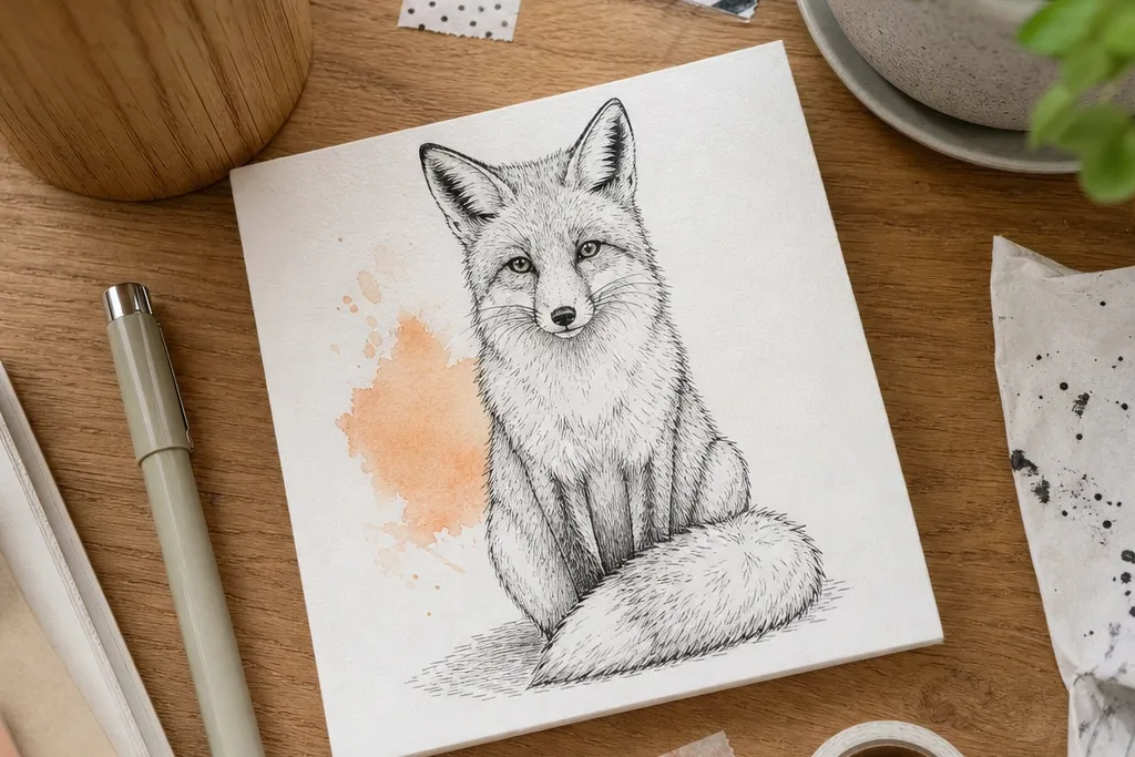 Small-Space Fox Drawing Ideas