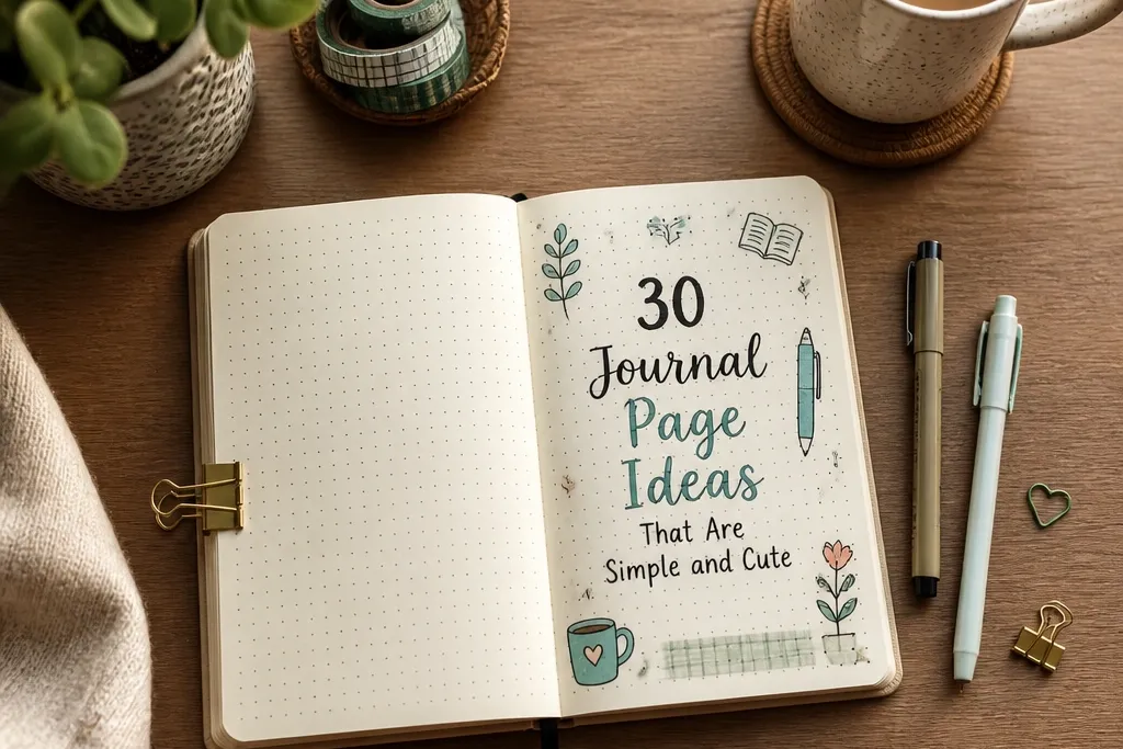 30 Journal Page Ideas That Are Simple and Cute