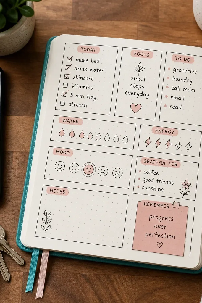 30 Journal Page Ideas That Are Simple and Cute