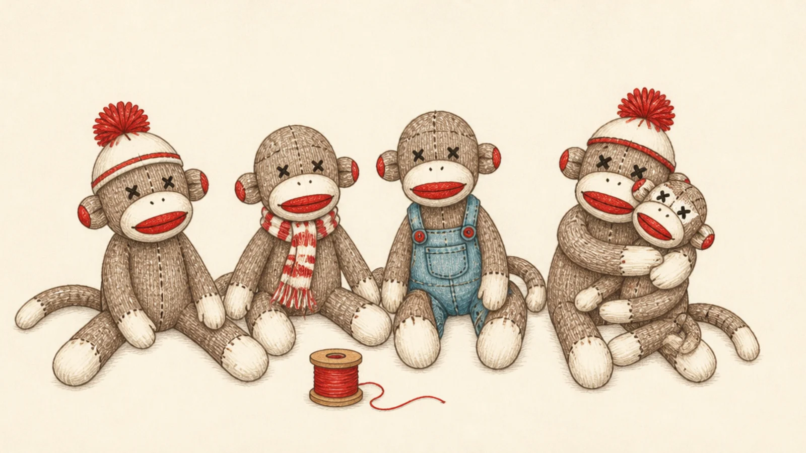 15 Cozy Sock Monkey Drawings to Try