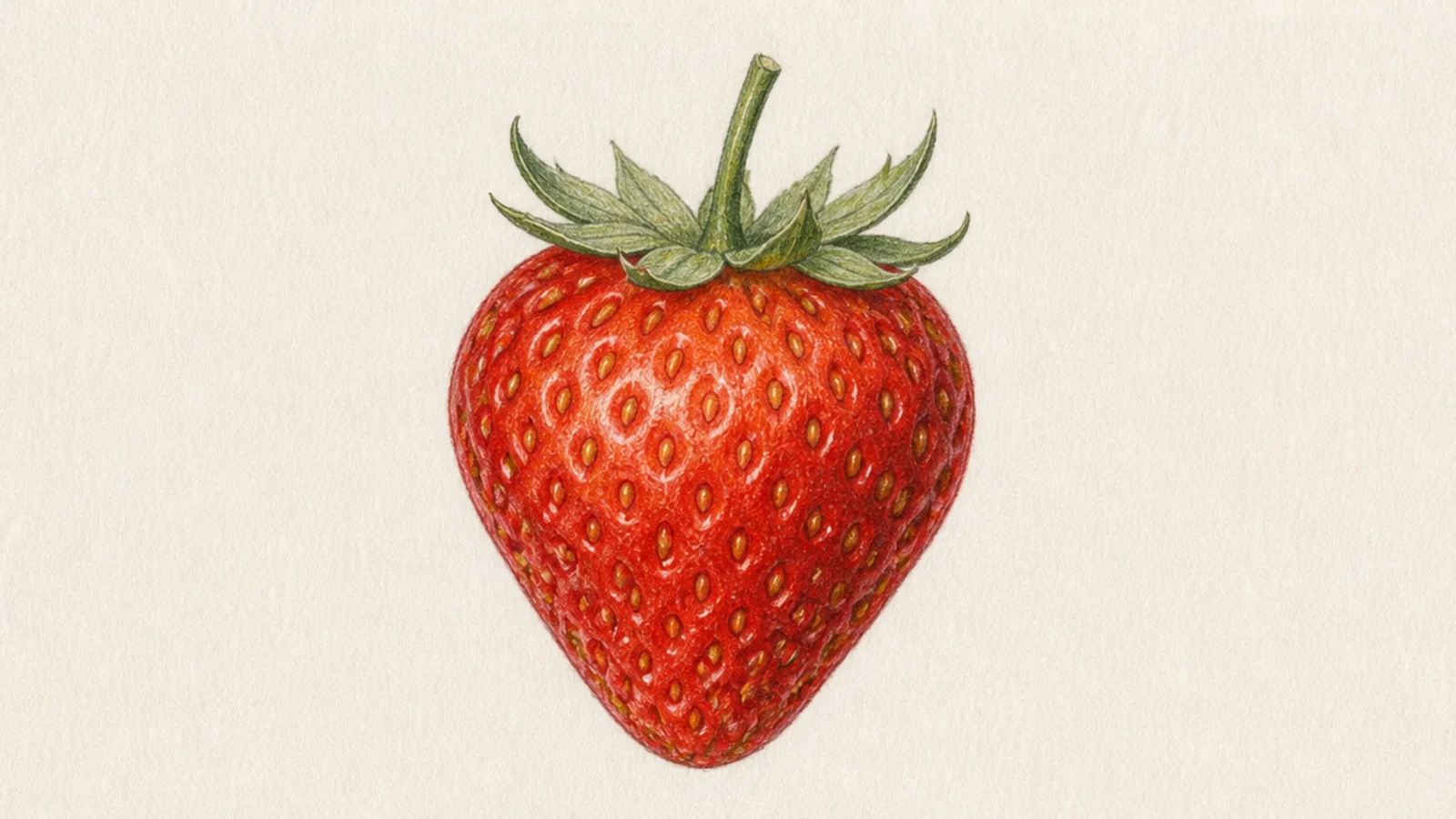 A realistic botanical strawberry study with fine detail