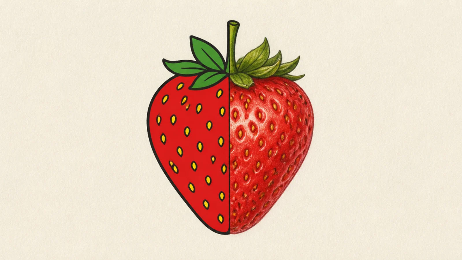 20 Strawberry Drawings: Cartoon vs Realistic