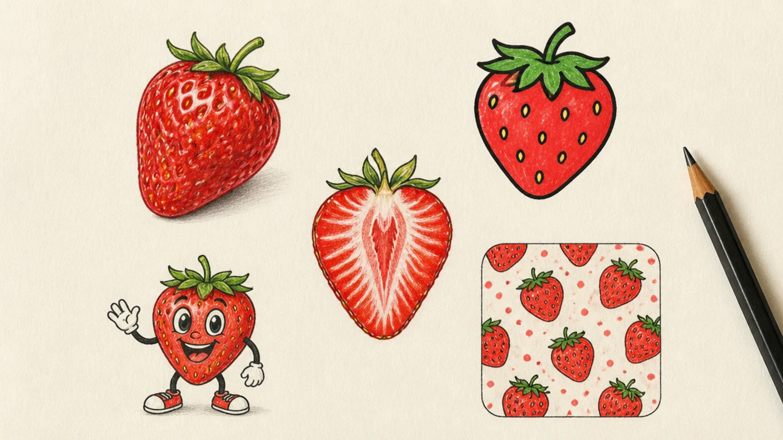 25 Creative Strawberry Drawing Ideas to Try
