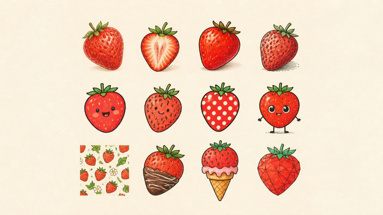 25 Creative Strawberry Drawing Ideas to Try