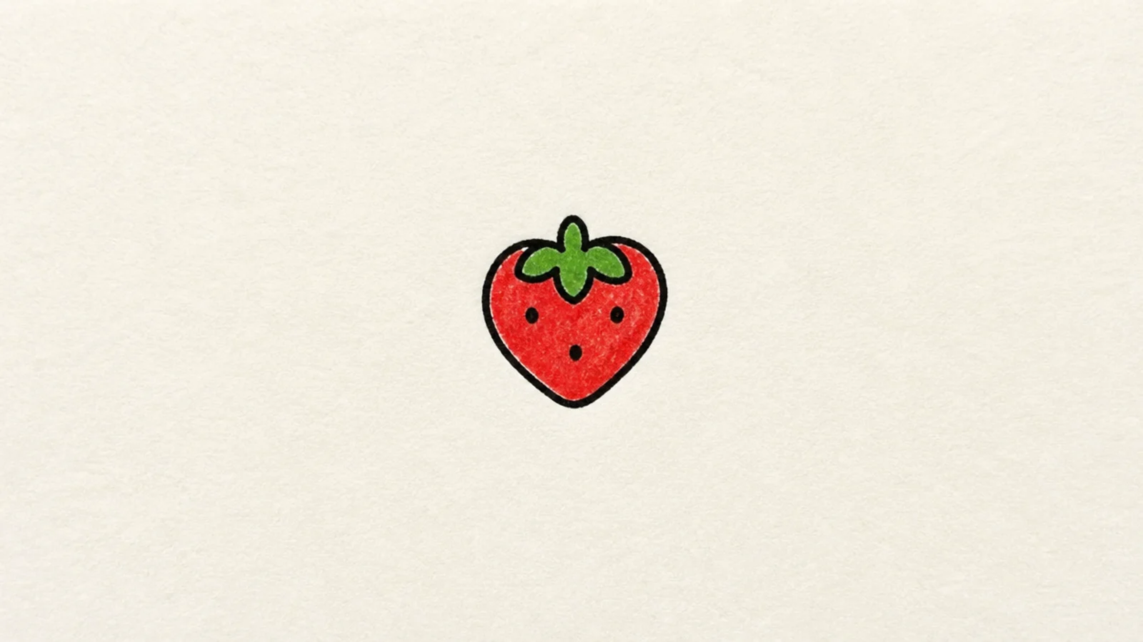 A tiny simple strawberry doodle