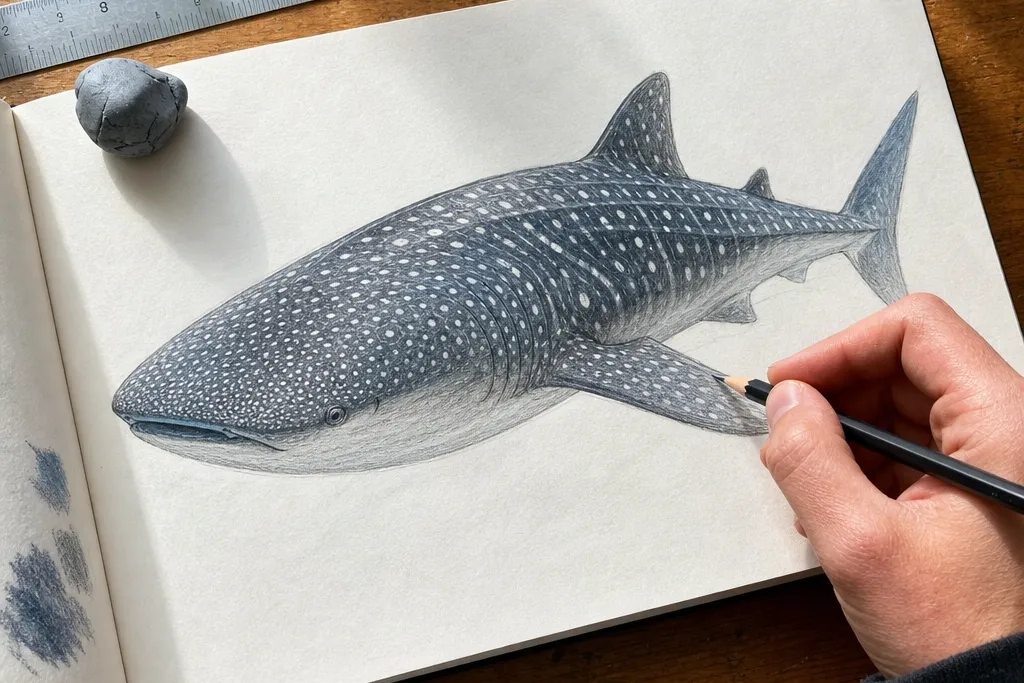 20 Stunning Whale Shark Drawings to Copy