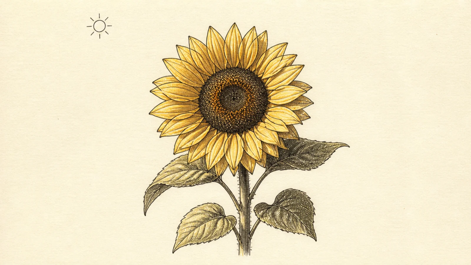 A shaded sunflower with consistent light from one side