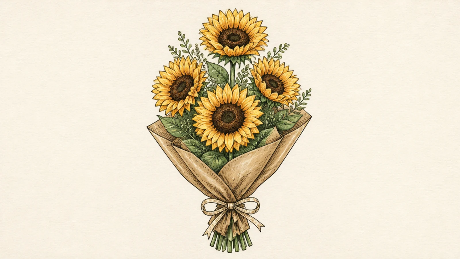 15 Sunflower Bouquet Drawings That Look Gorgeous