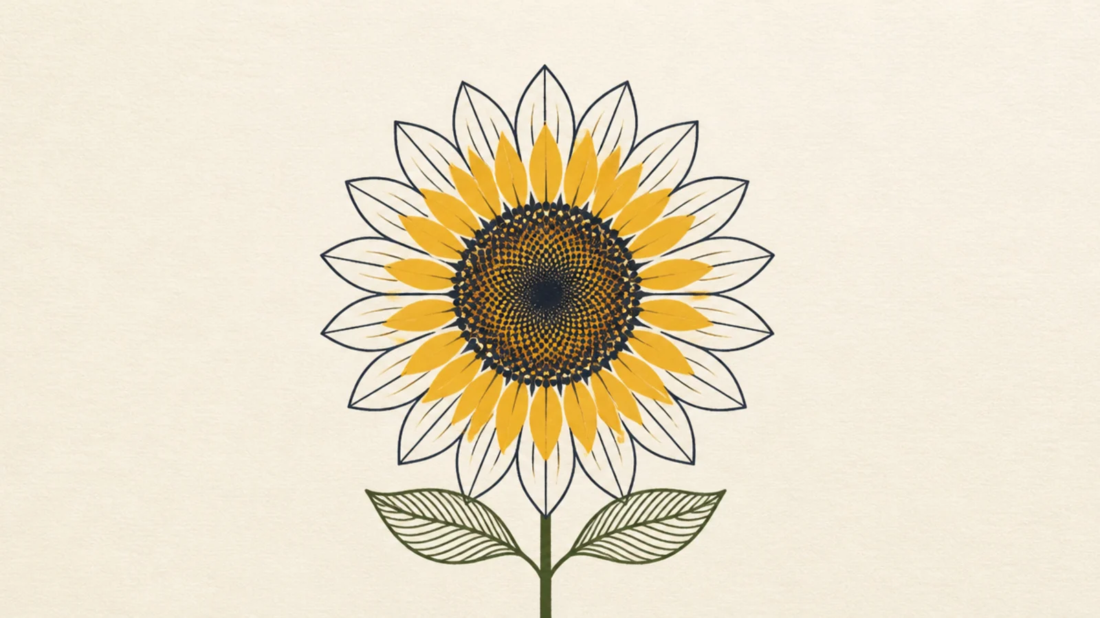 A personal sunflower design blending two earlier styles