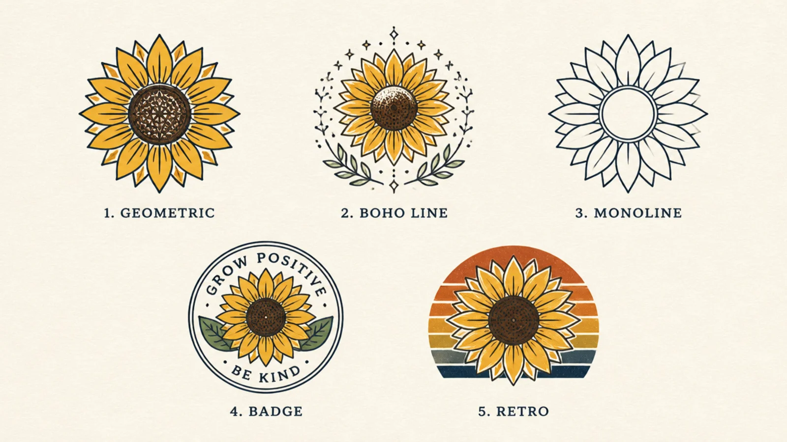 20 Sunflower Design Drawings for Any Project