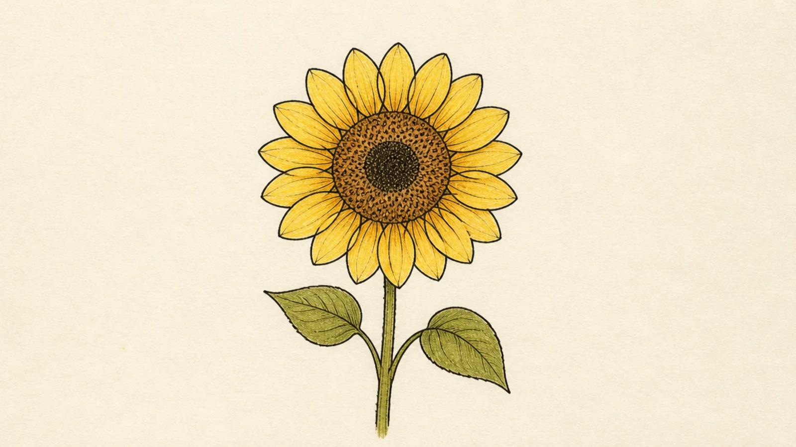 A simple sunflower with soft rounded petals