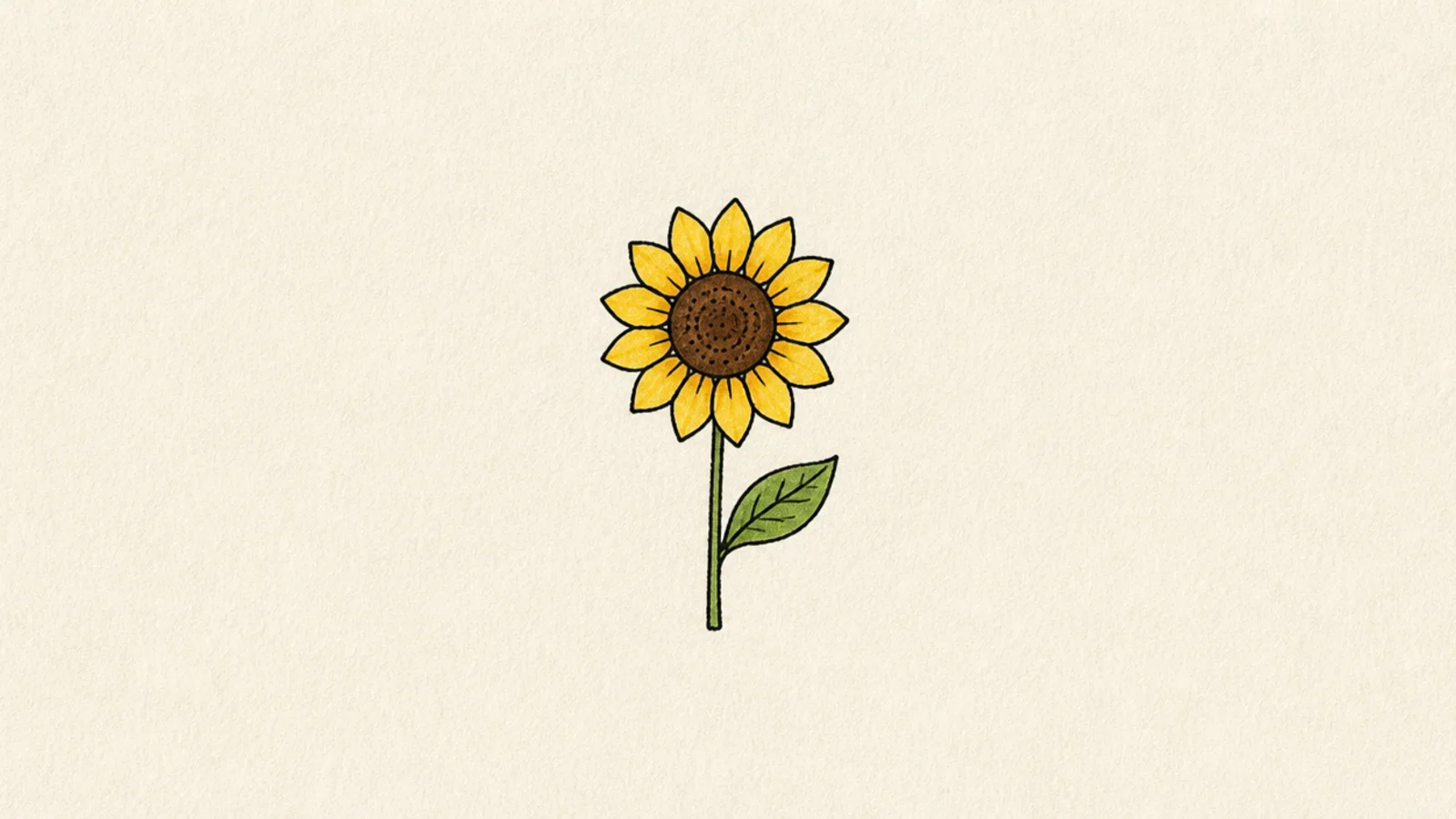 A tiny simple sunflower doodle