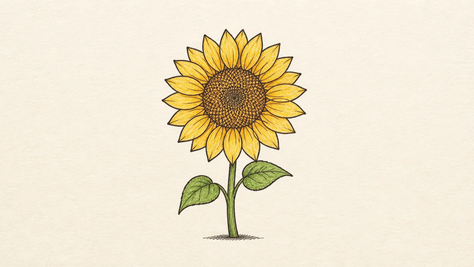 25 Simple Sunflower Drawings Anyone Can Do