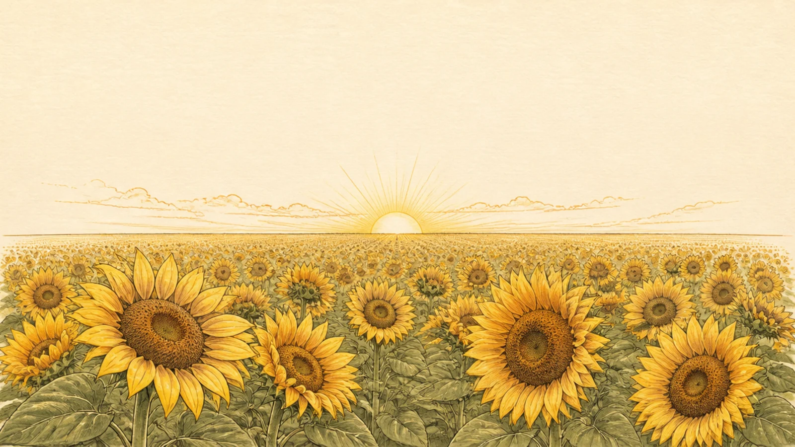 20 Dreamy Sunflower Field Drawings to Recreate